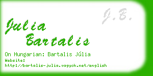 julia bartalis business card
